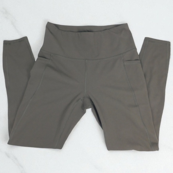RBX Active High-Waisted Leggings | Size M | Gray | Stretch Athletic Pants - Picture 1 of 4